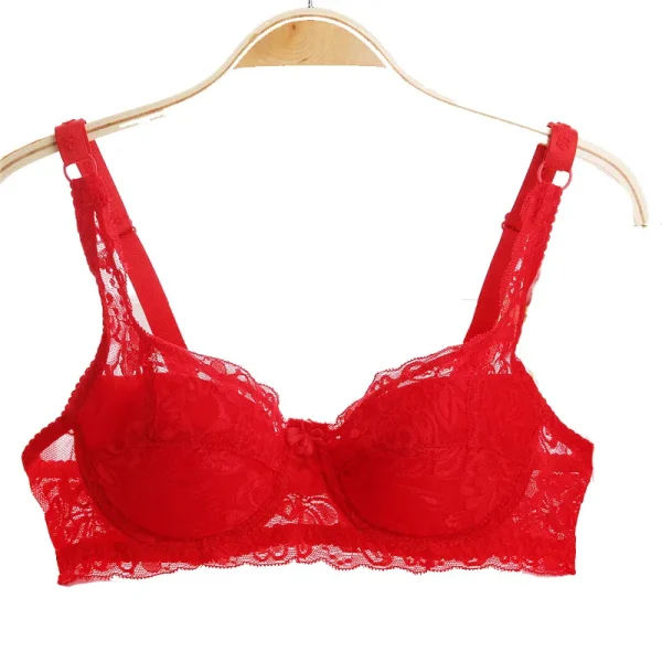 Lace Bralette Crop-Top Bra — Big Sizes 32–40, B–C Cups