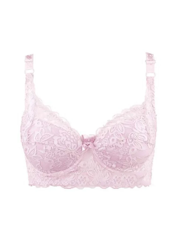 Plus-Size Wireless Full-Cup Lace Bra — Thin & Adjustable, B–D Cups