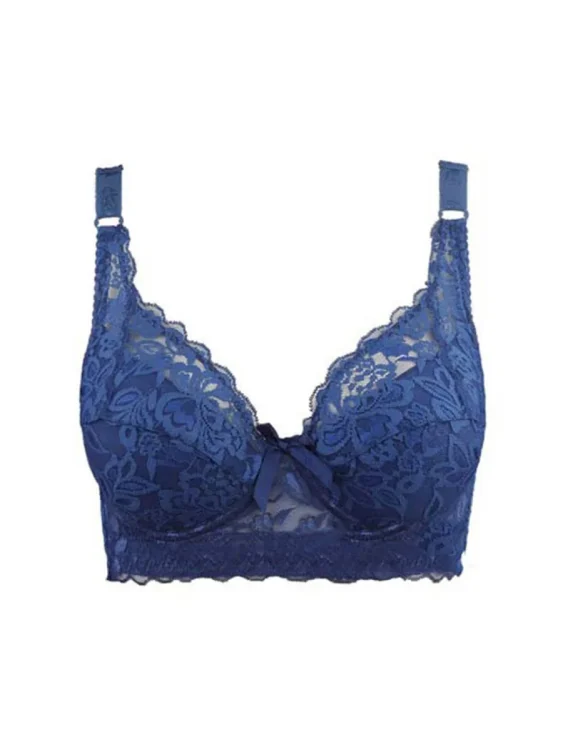 Plus-Size Lace Underwire Push-Up Bra — Thin & Lightweight, 10 Colours
