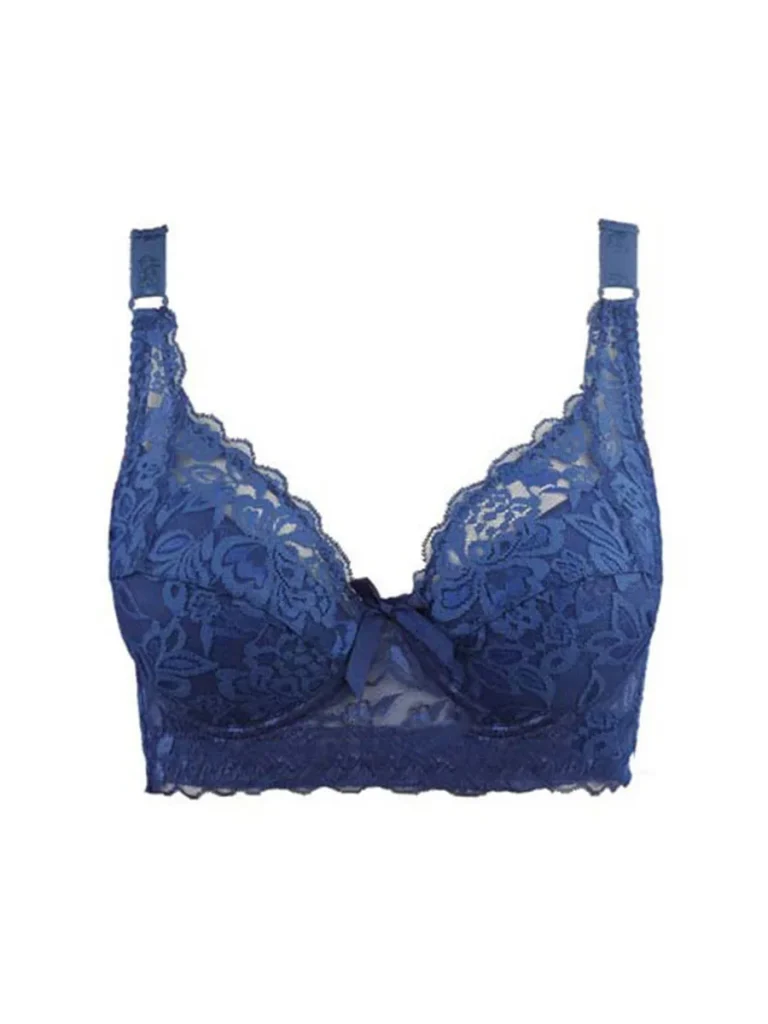 Plus-Size Lace Underwire Push-Up Bra — Thin & Lightweight, 10 Colours