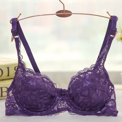 Plus-Size Seamless Lace Bra — Ultra-Thin Pads, Big Cups B–C